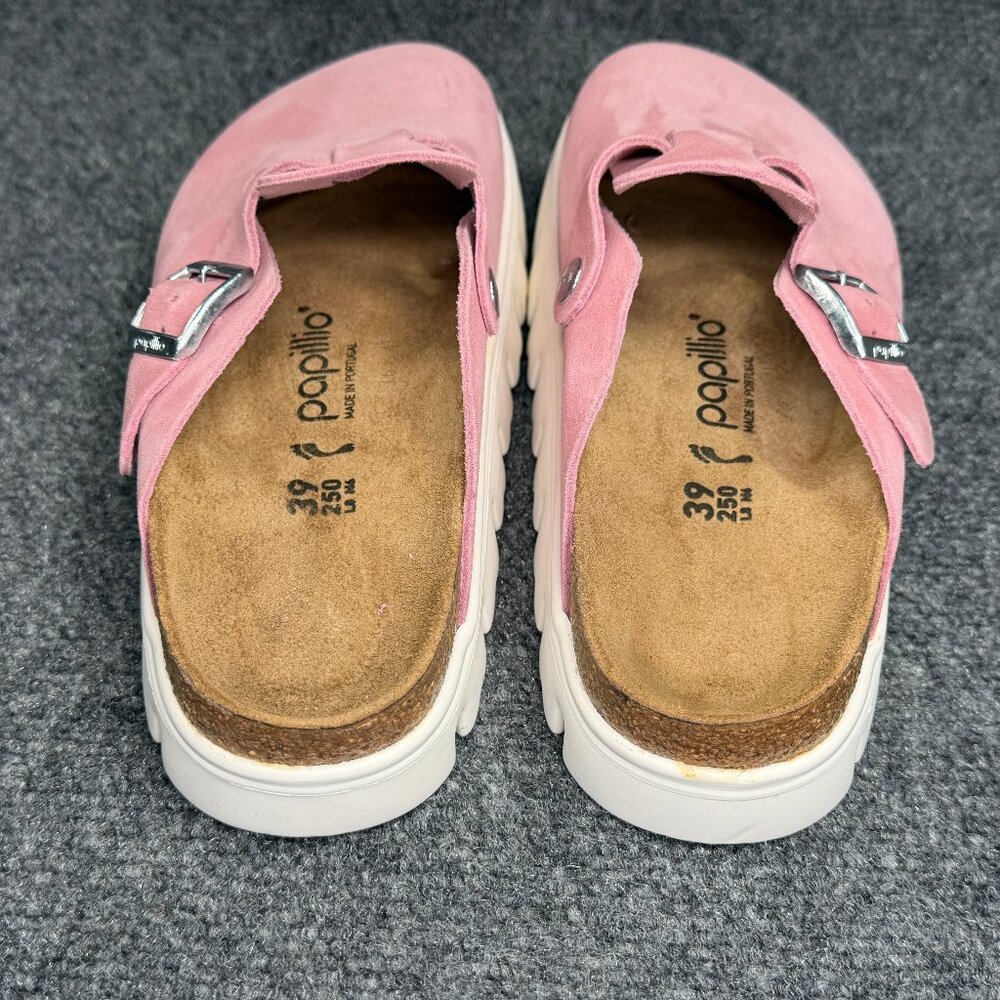 Papillio Pink Suede Platform Clogs - Picture 5 of 9